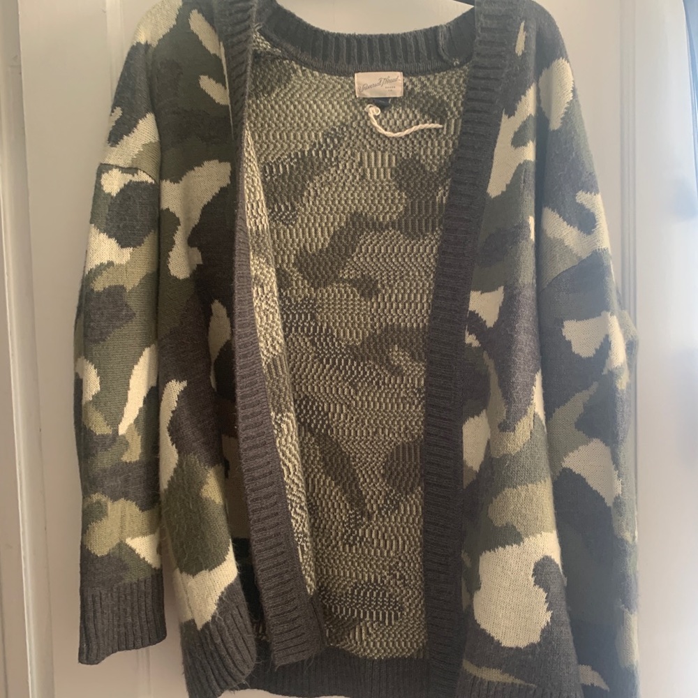 Target camo cardigan